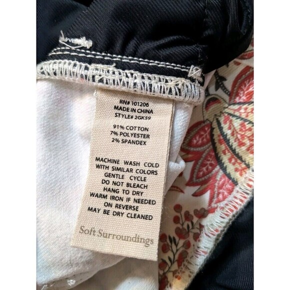 Soft Surroundings Jeans Floral Pattern Size 16 Waist 36 Inches Boho Stretchy N46 - Picture 5 of 7